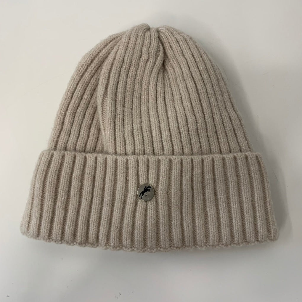 Fleece Mütze Damen Rippstrick gefüttert Springstar Beanie beige