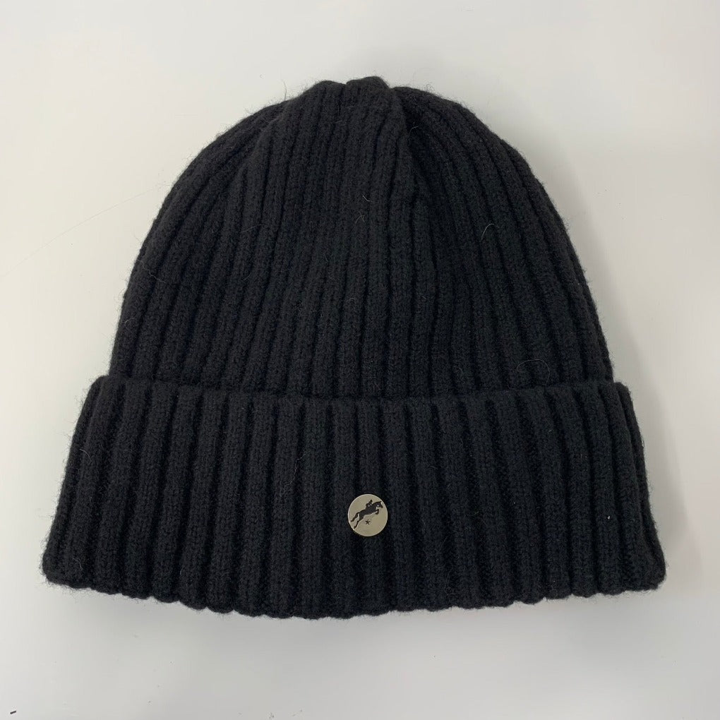 Fleece Mütze Damen Rippstrick gefüttert Springstar Beanie schwarz