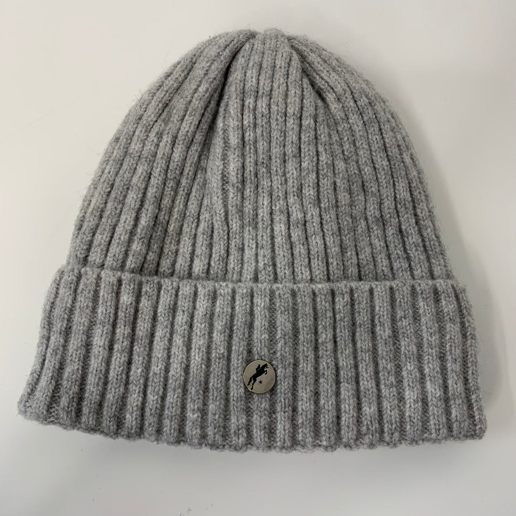 Fleece Mütze Damen Rippstrick gefüttert Springstar Beanie grau