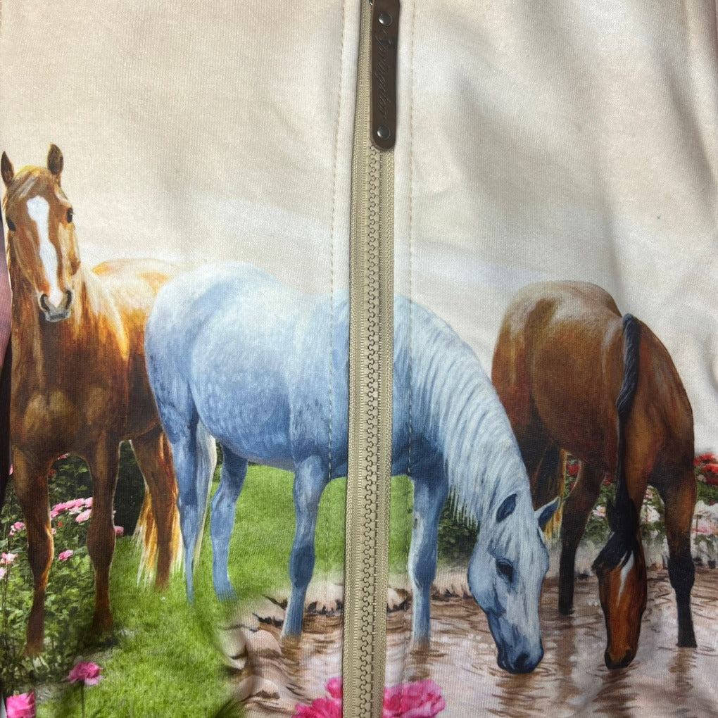 kinder hoodie wendy pferdemotiv Mädchen kapuzenjacke beige