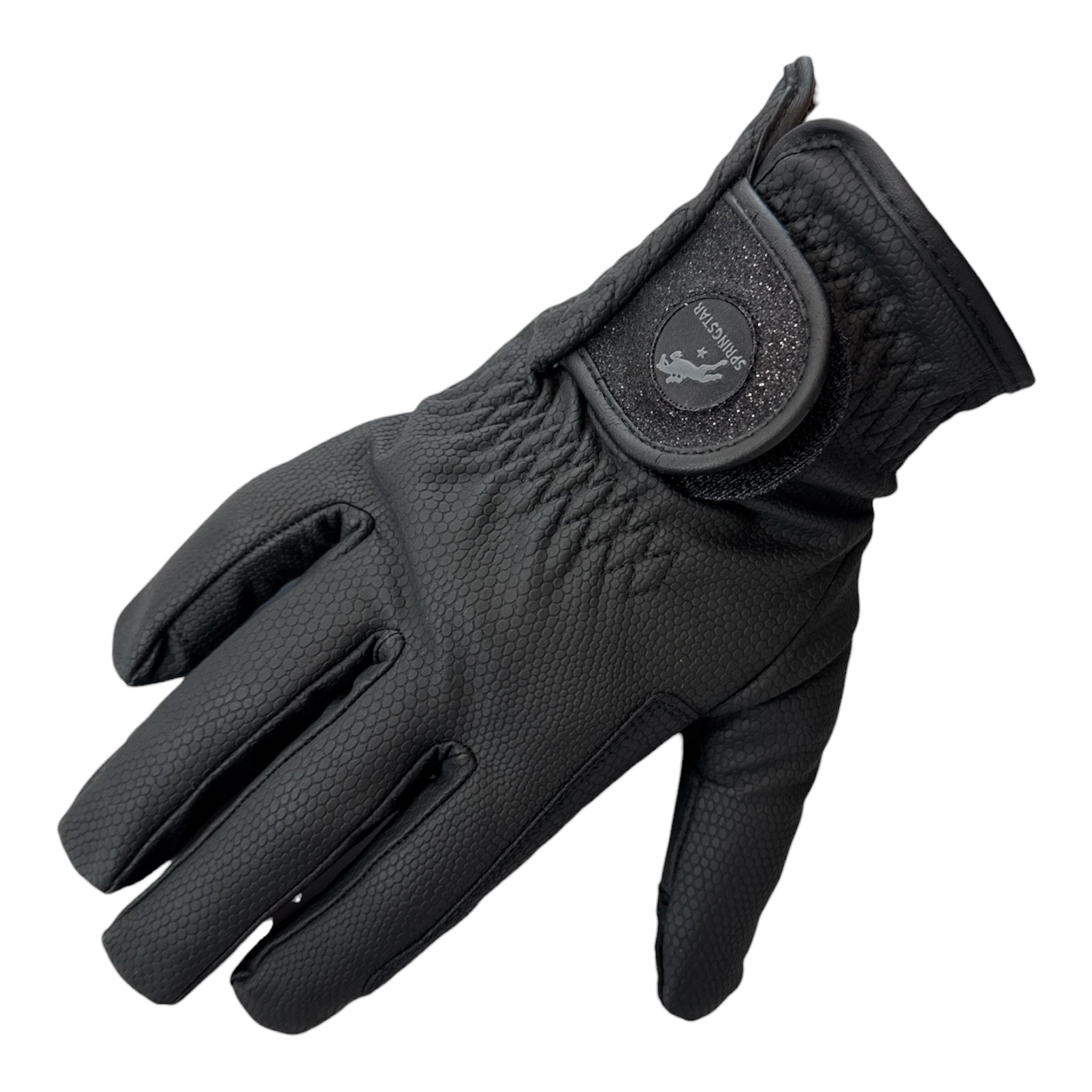 winter reithandschuhe schwarz antonia springstar glitzer