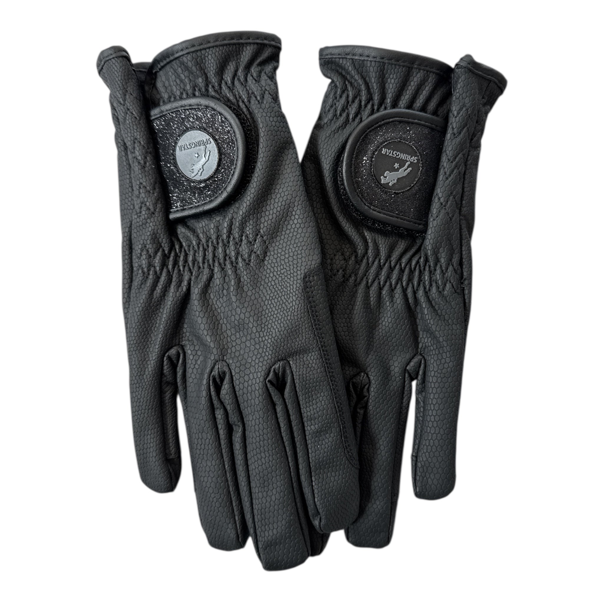 winter reithandschuhe schwarz antonia springstar glitzer