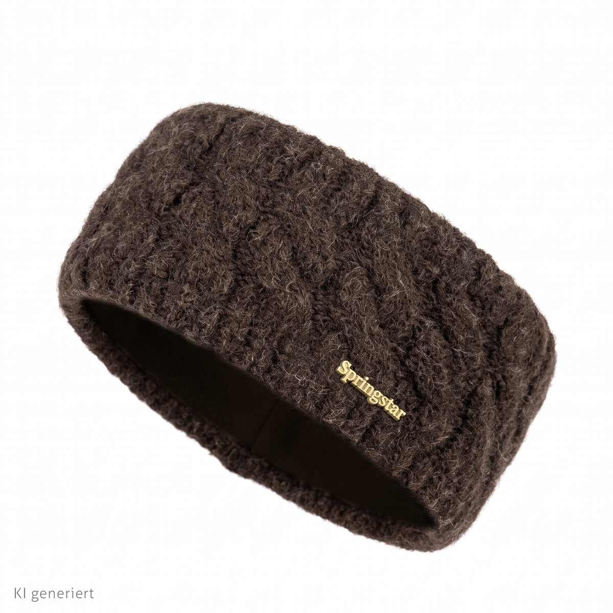 Stirnband Reiten breites Design braun