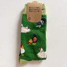 Bunte Motiv Socken Happy Unisex Huhn grün