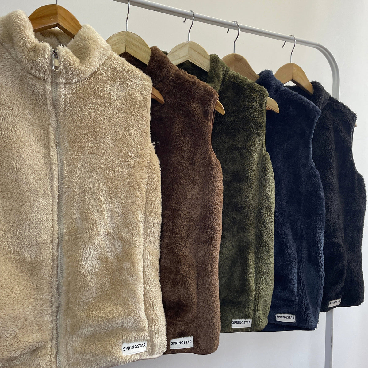 Kuschelweste Damen beige braun grün blau schwarz