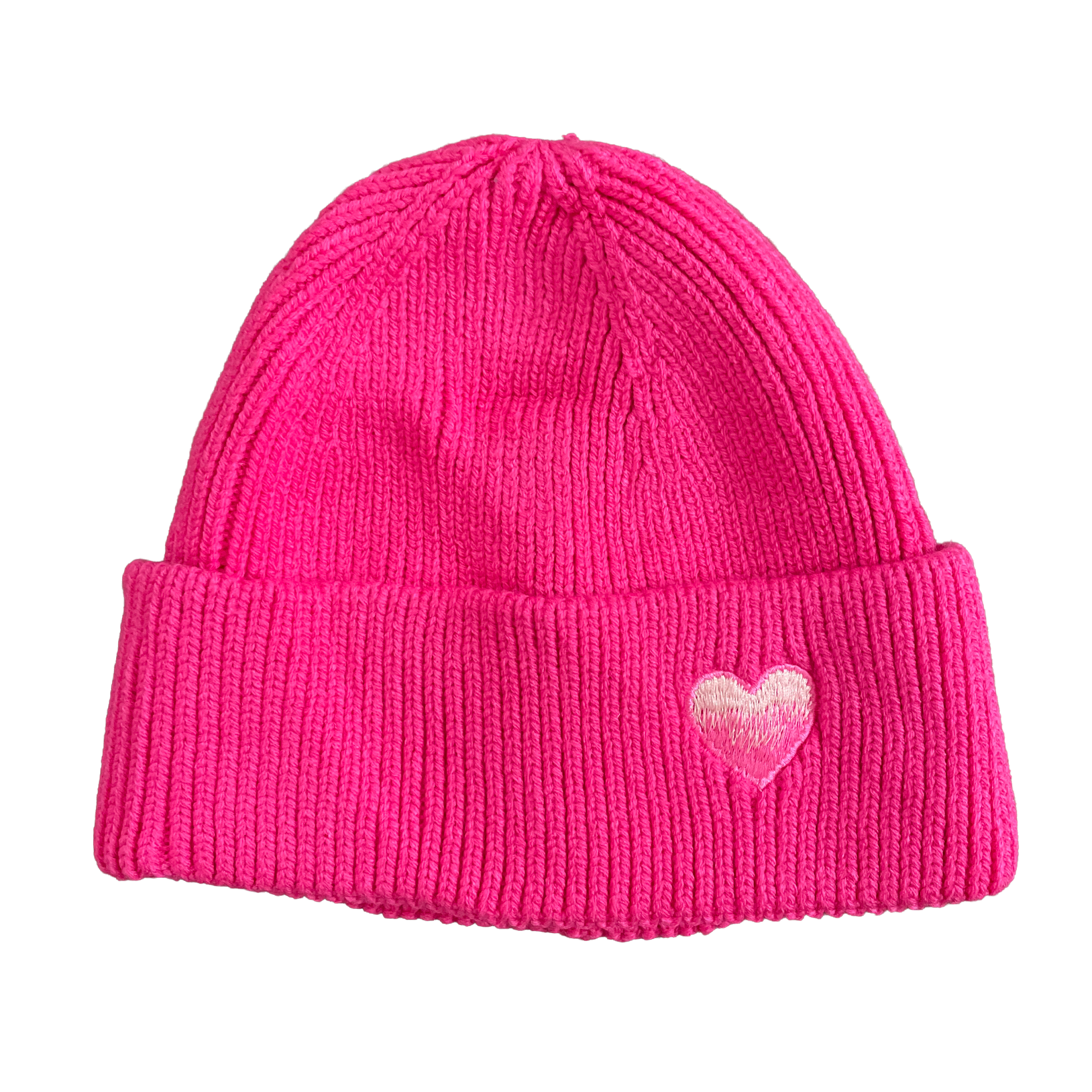 springstar Strickmütze Pink mit Herz Stickerei für Reiter