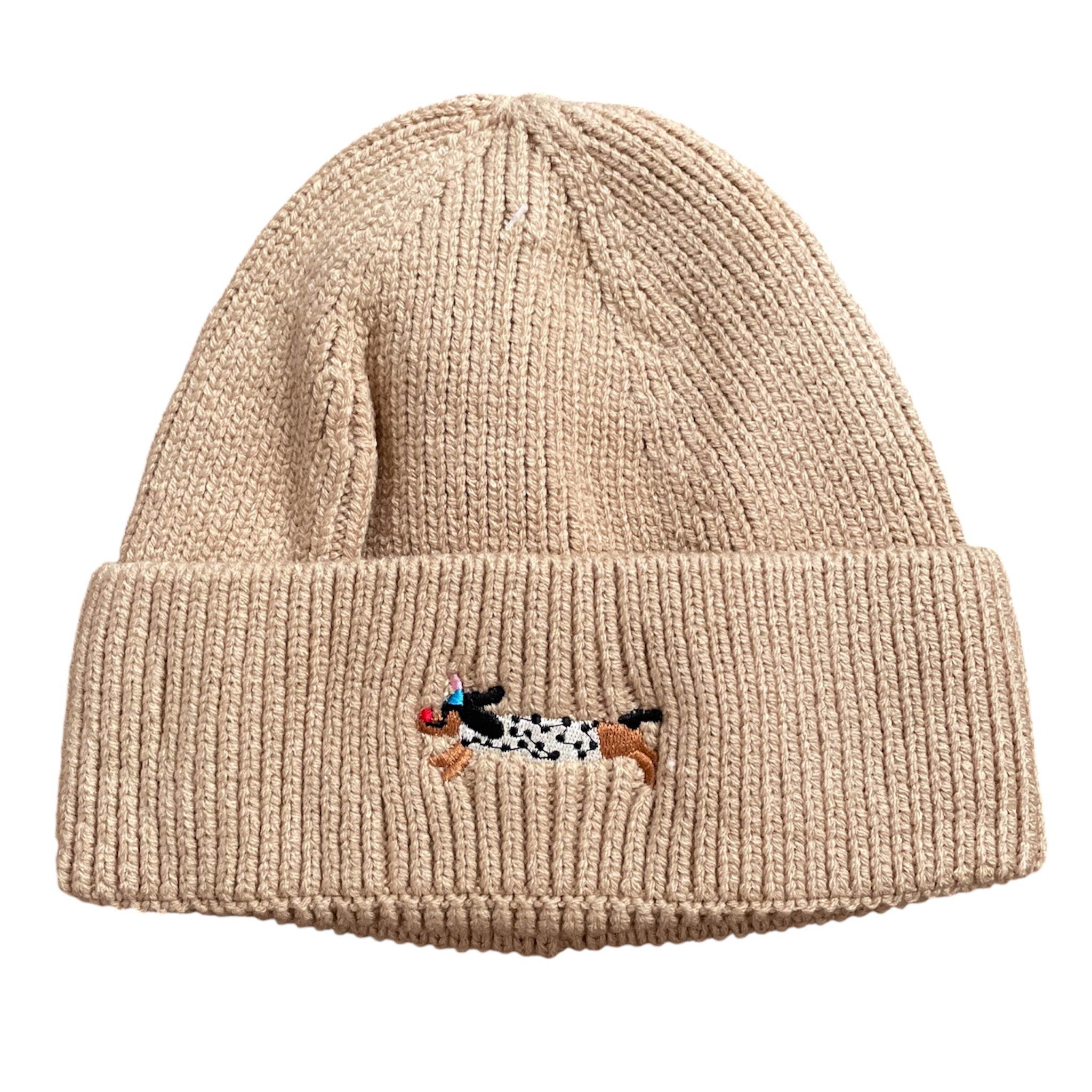 Springstar Mütze mit Hundemotiv Beige
