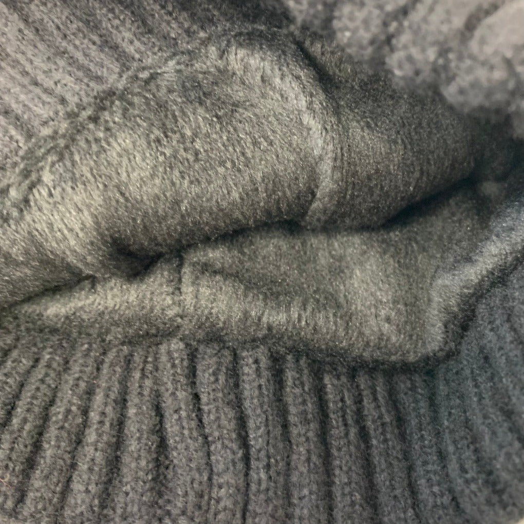 Fleece Mütze Damen Rippstrick gefüttert Springstar Beanie grau