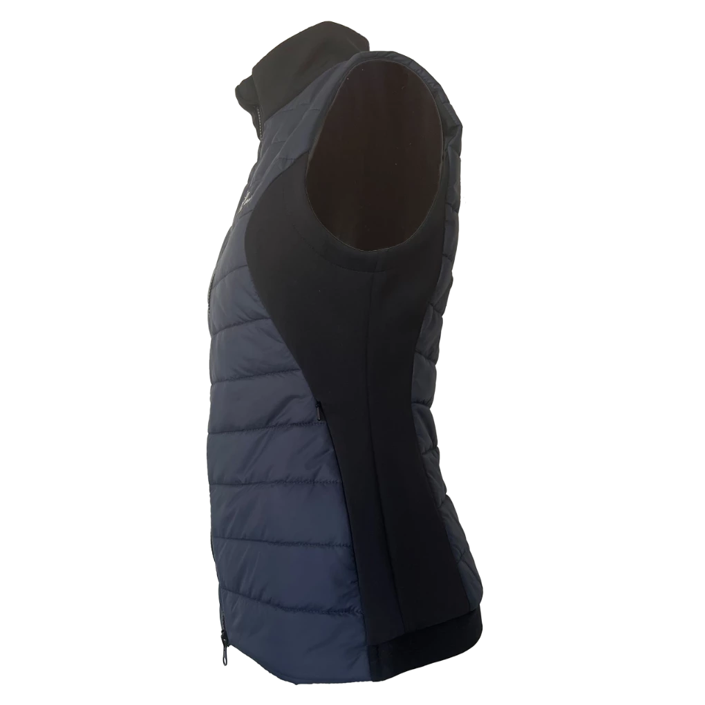 hybrid reitweste spooks dunkelblau navy schwarz softshell steppweste outdoor sport springstar weste dünne reitweste damen reiten