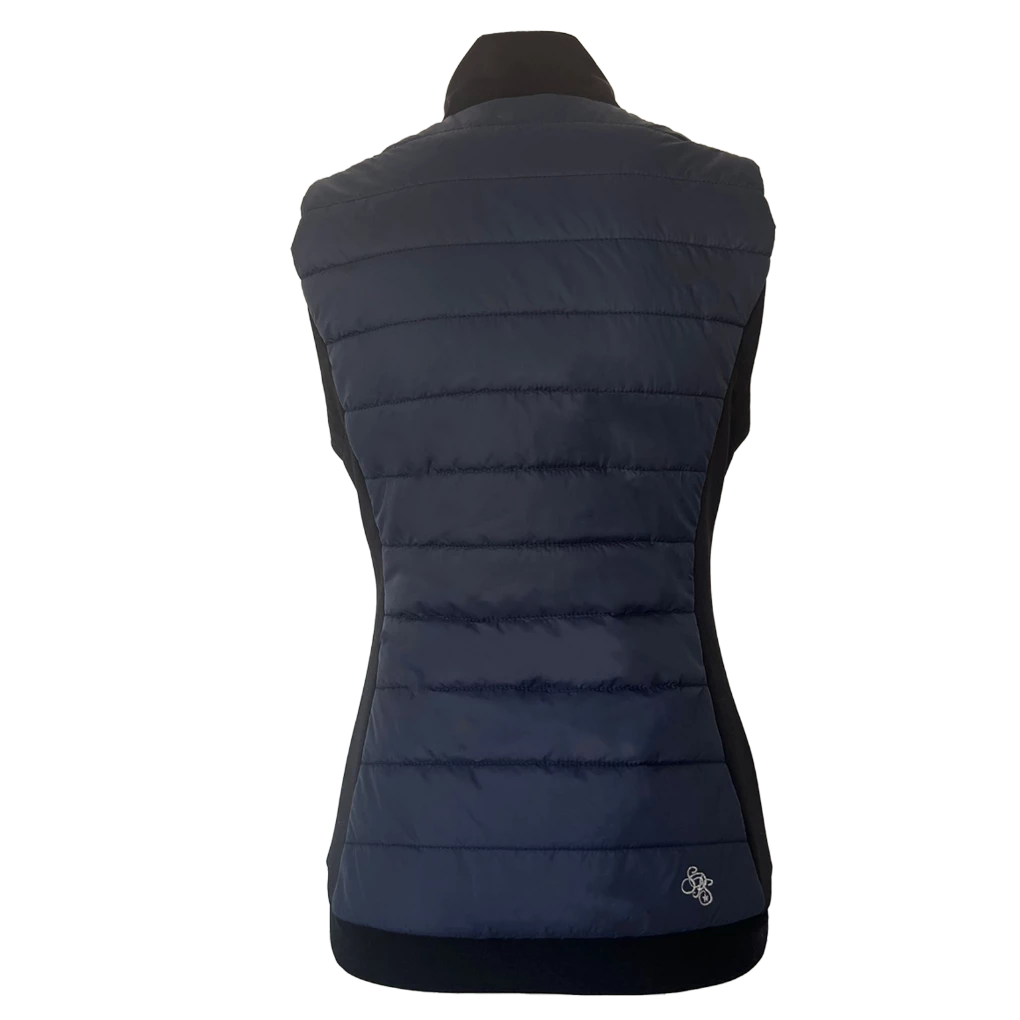 hybrid reitweste spooks dunkelblau navy schwarz softshell steppweste outdoor sport springstar weste dünne reitweste damen reiten