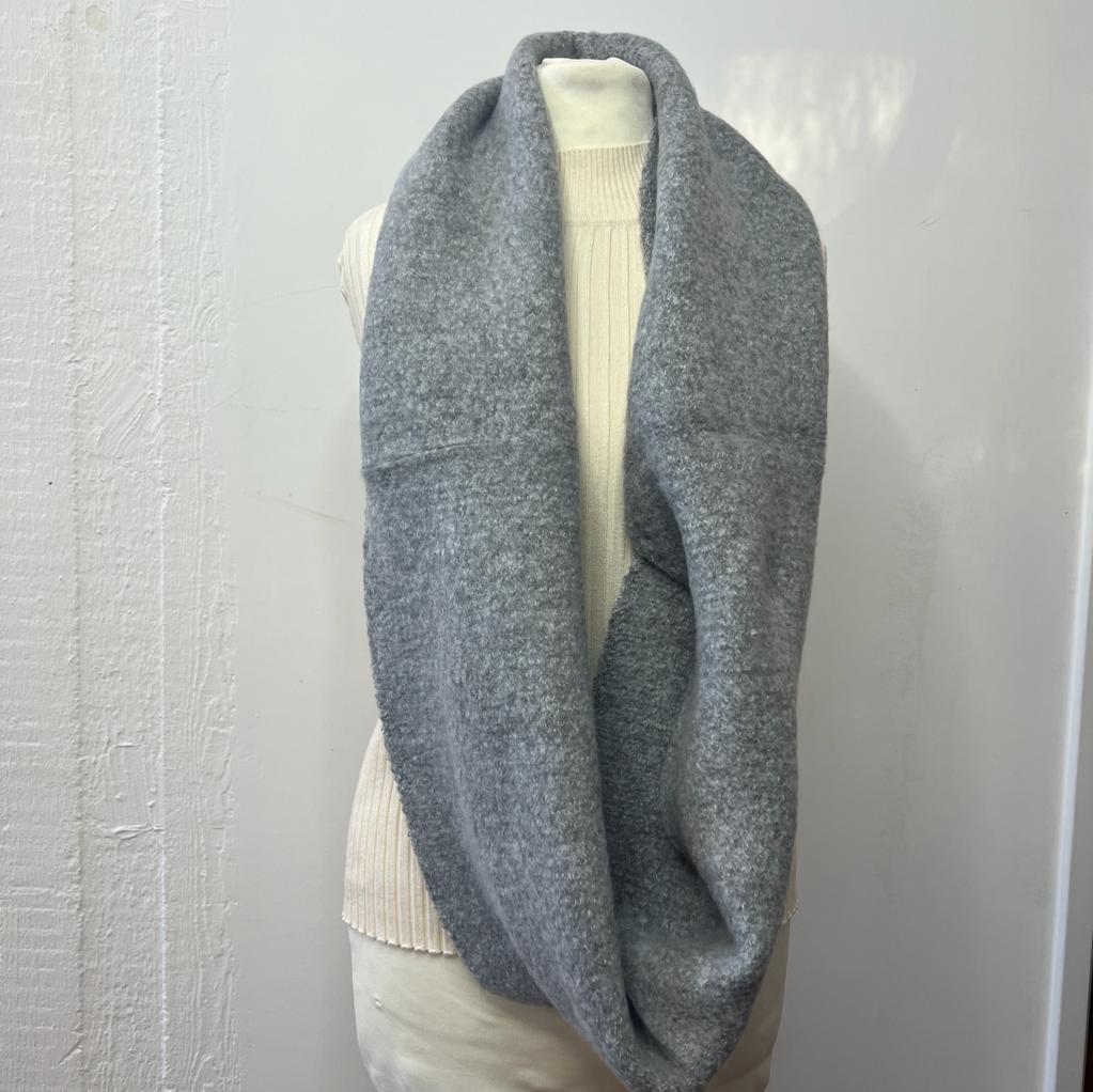 kuschel loop grau winterschal damen