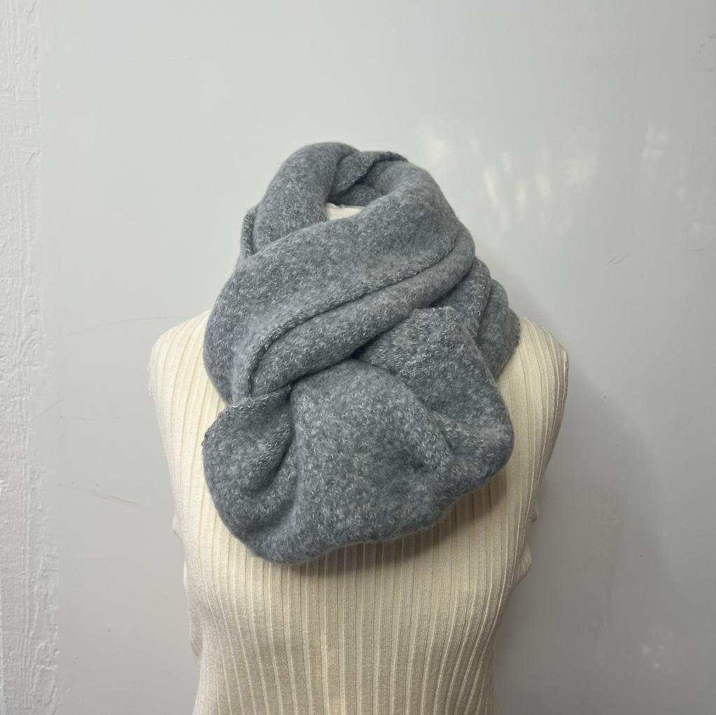 kuschel loop grau winterschal damen