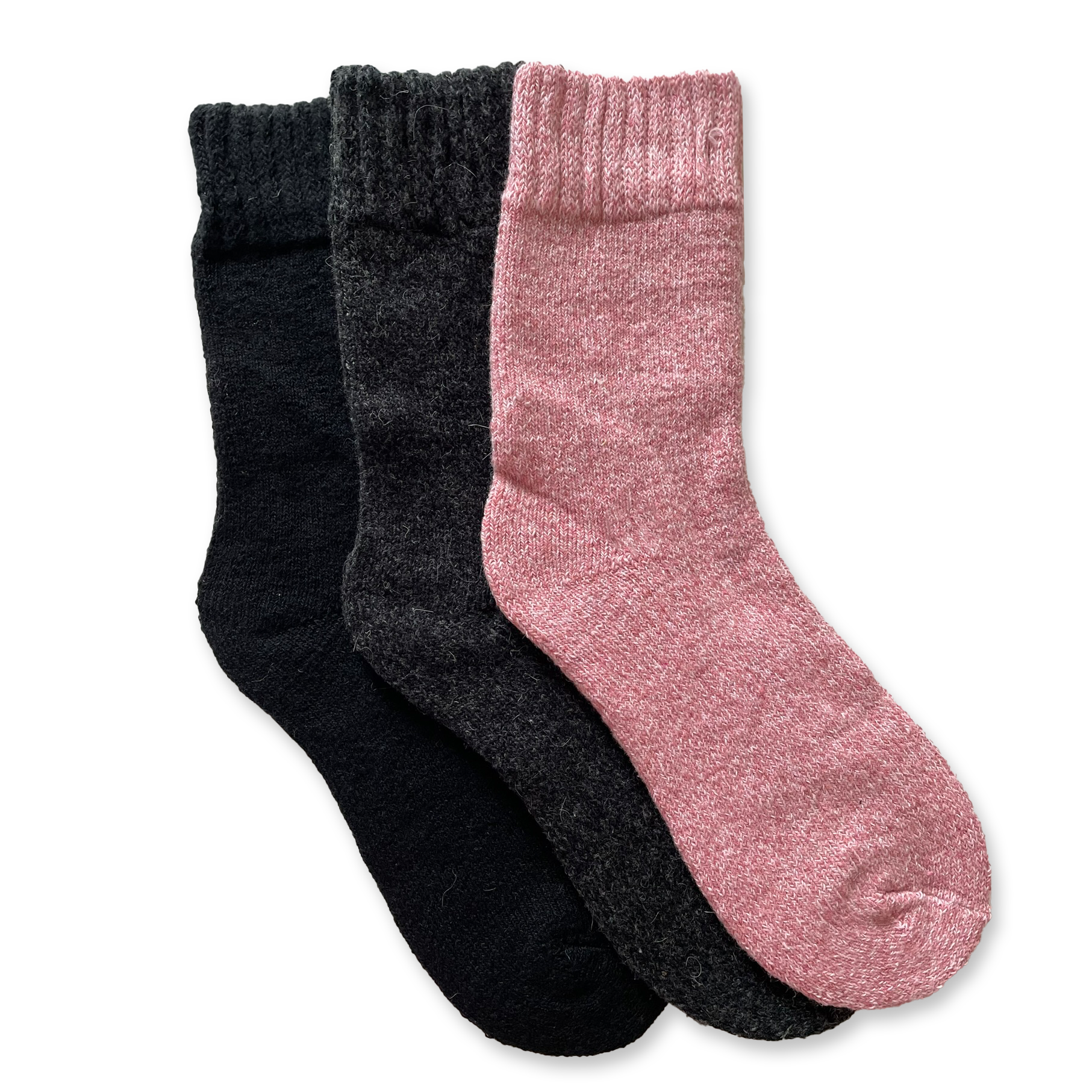 kuschelsocken alpakawolle weich rosa schwarz grau