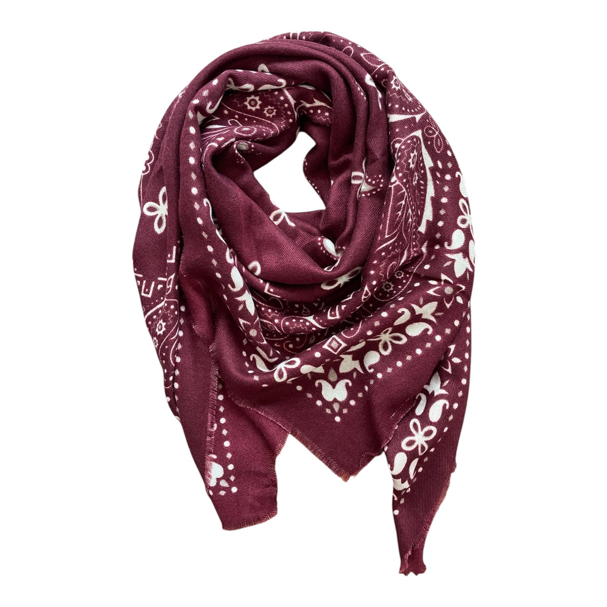 Bandana Schal Reiten Bordeaux Rot
