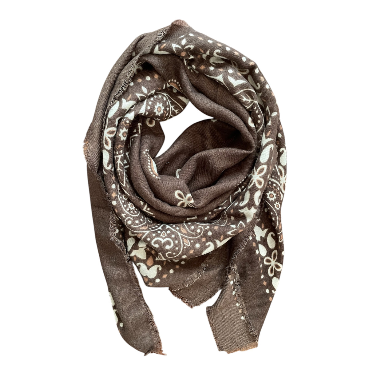 Halstuch Damen Paisley Braun