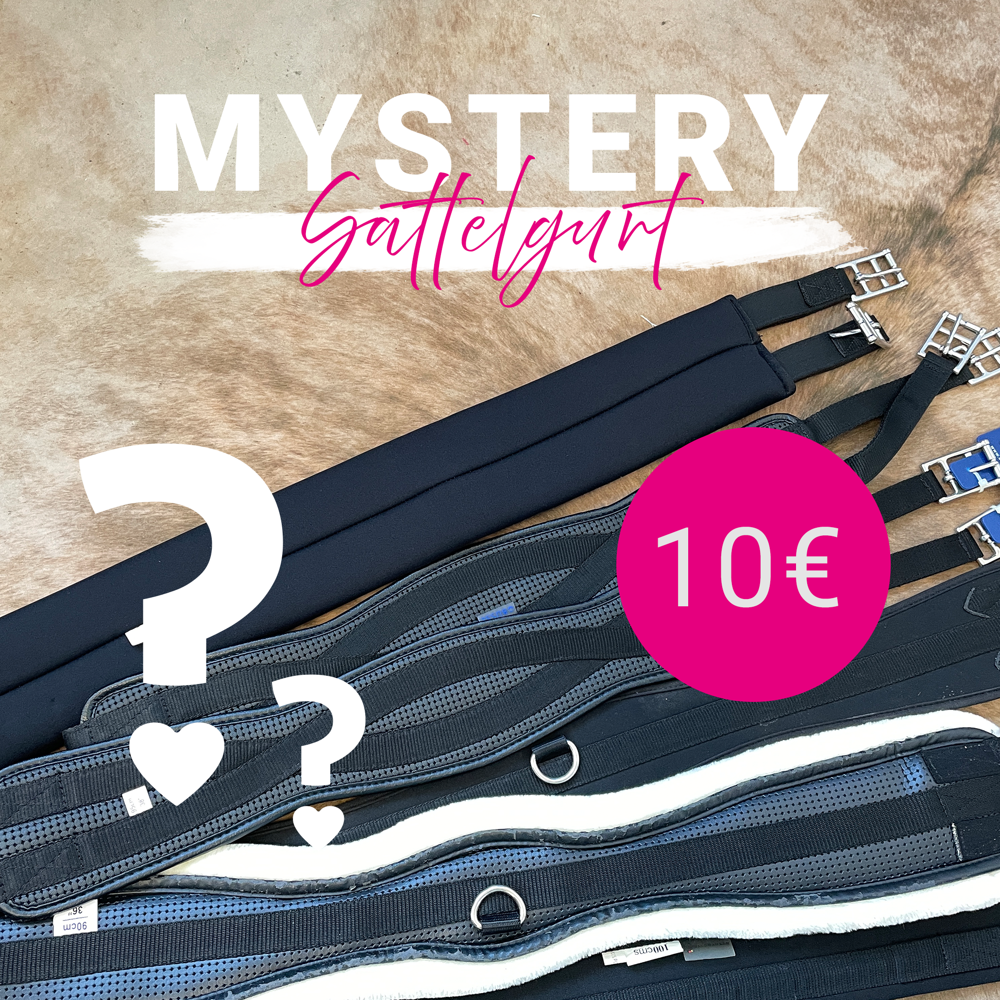 Sattelgurt günstig, Mystery Box Reitsport, Dressurgurt Angebot, Springgurt Sale, Reitsport Überraschungspaket