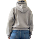 oversize hoodie mit kapuze grau springstarspooks kapuzenpulli cropped