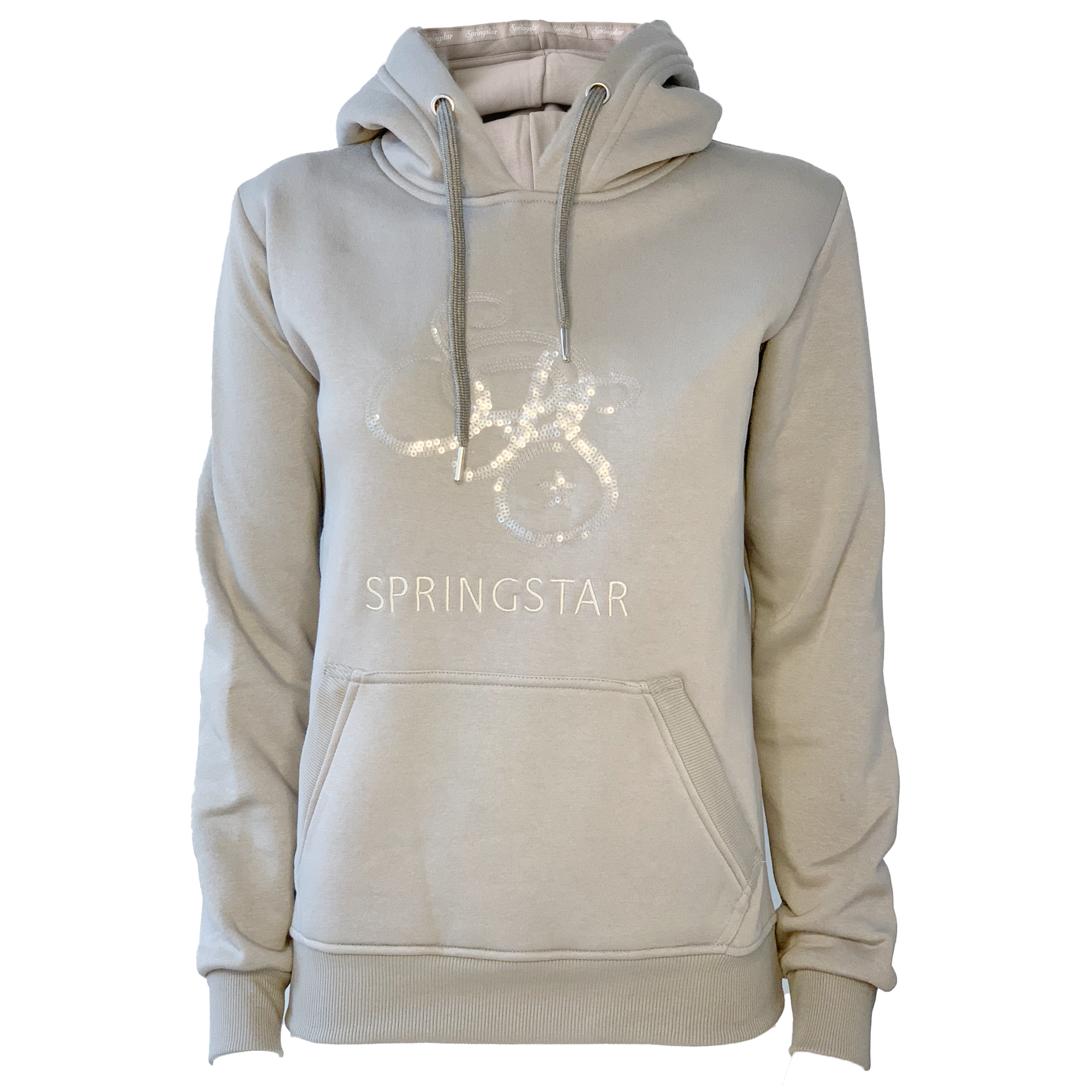 kapuzen hoodie spooks grau pailletten selma springstar