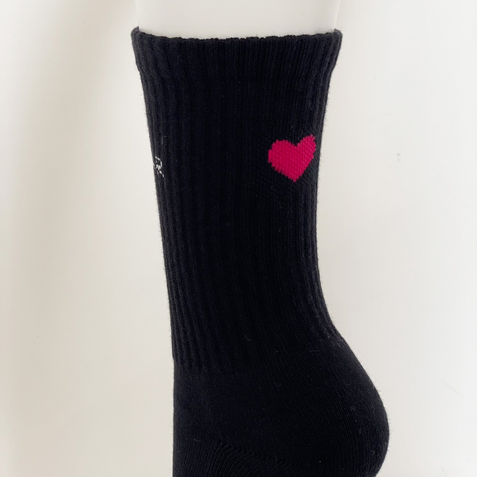 tennissocken herz sportsocken baumwolle schwarz pink damen herzchen frauen springstar