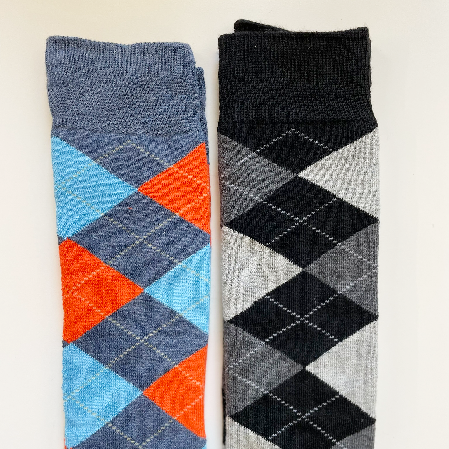 thermo winter reitsocken kariert doppelpack schwarz blau orange