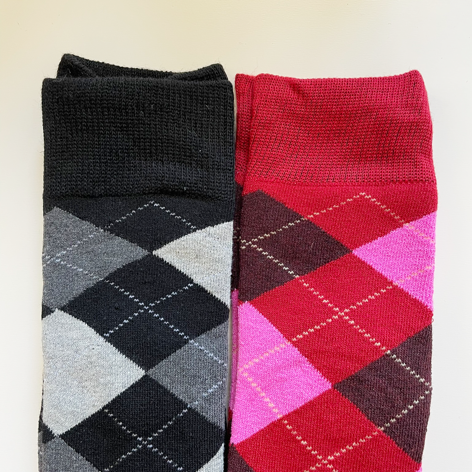 thermo winter reitsocken kariert doppelpack schwarz rot grau pink