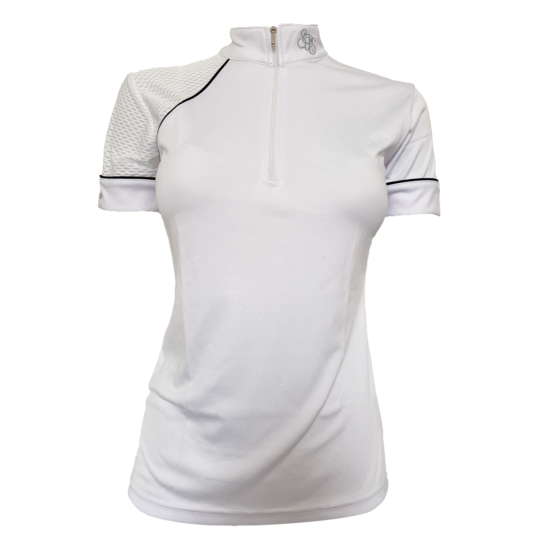 turniershirt mesh sommer weiß reißverschluss springstar funktionsshirt reiten spooks