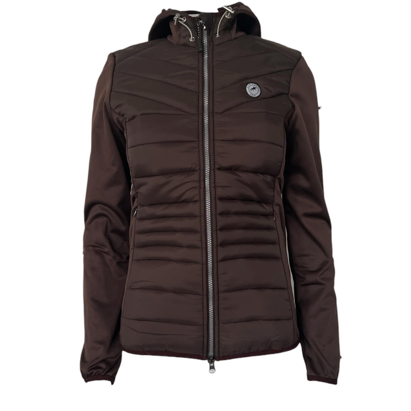 Funktionsjacke Materialmix "Romina" braun spooks hybrid-uebergangsjacke-romina-black-materialmix-jacke-mit-softshell-shop