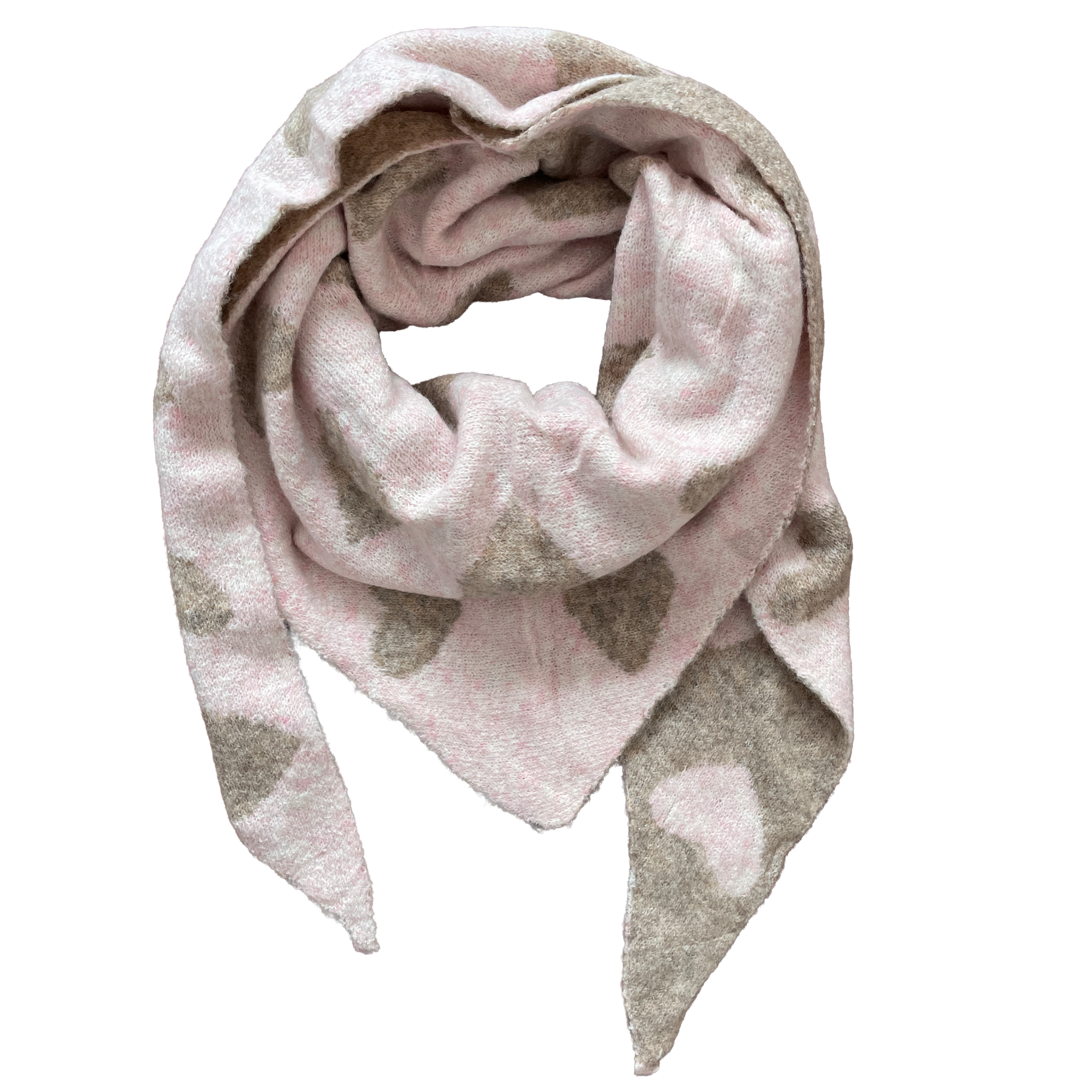 wendeschal mit herzmotiv rosa beige kuscheliger winterschal damen springstar