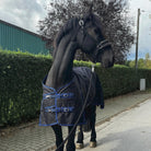wind und regendecke pferd blau schwarz fleece springstar