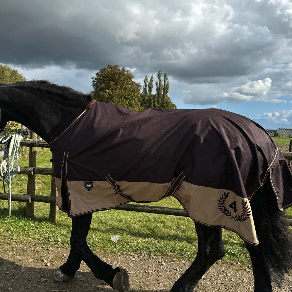 wind und regendecke pferd braun beige fleece springstar