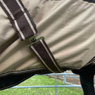 wind und regendecke pferd braun beige fleece springstar bauchgurt