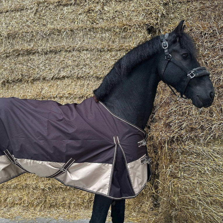 wind und regendecke pferd braun beige fleece springstar