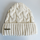 wintermütze zopfmuster damen gefüttert beige