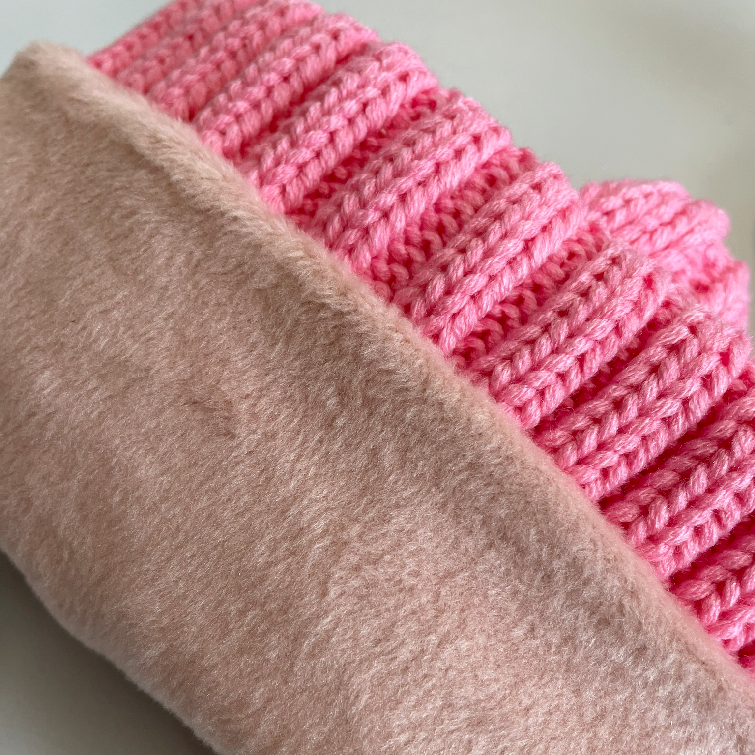 wintermütze zopfmuster damen gefüttert pink fleece futter kuschelig warm