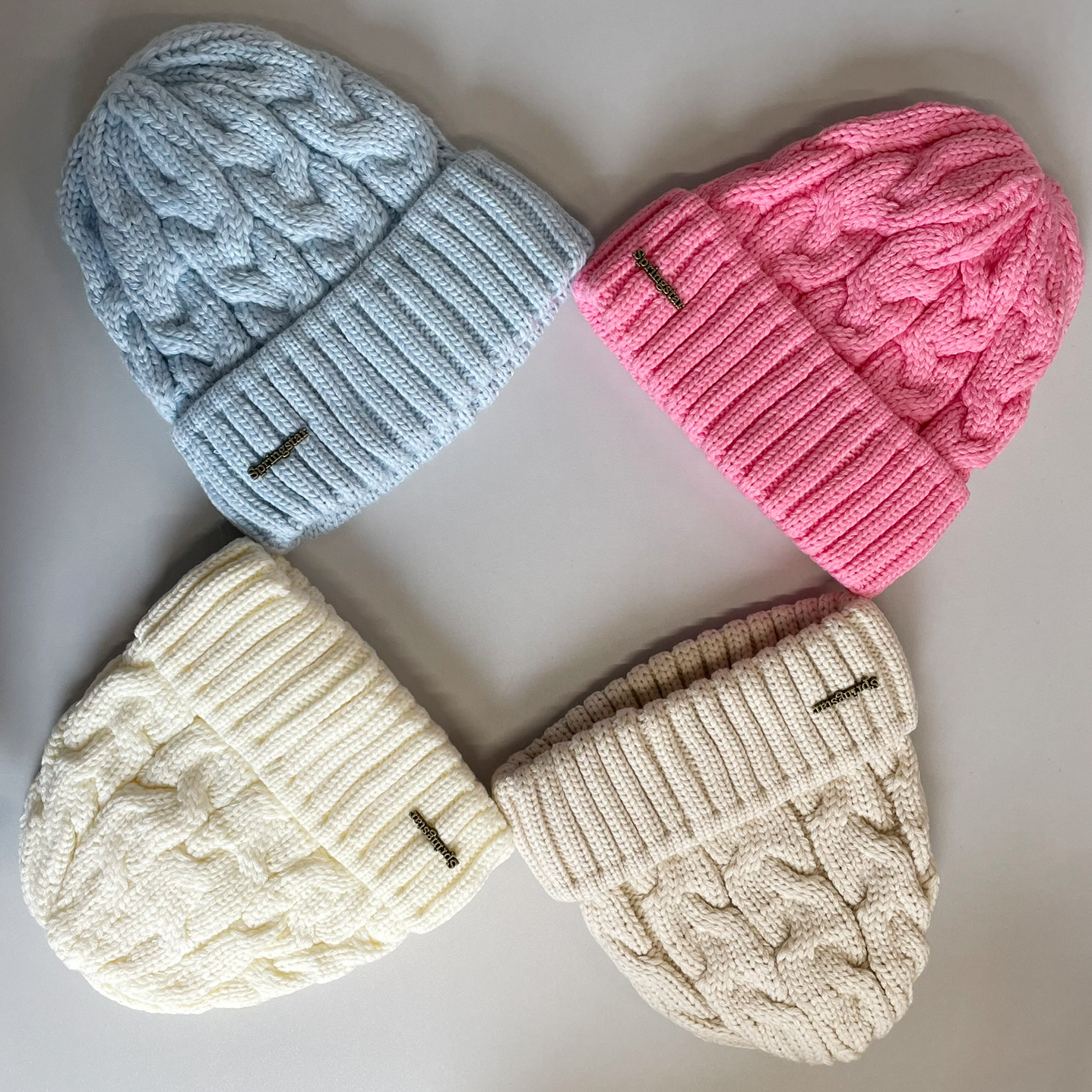 wintermütze zopfmuster damen gefüttert pink beige weiß hellblau