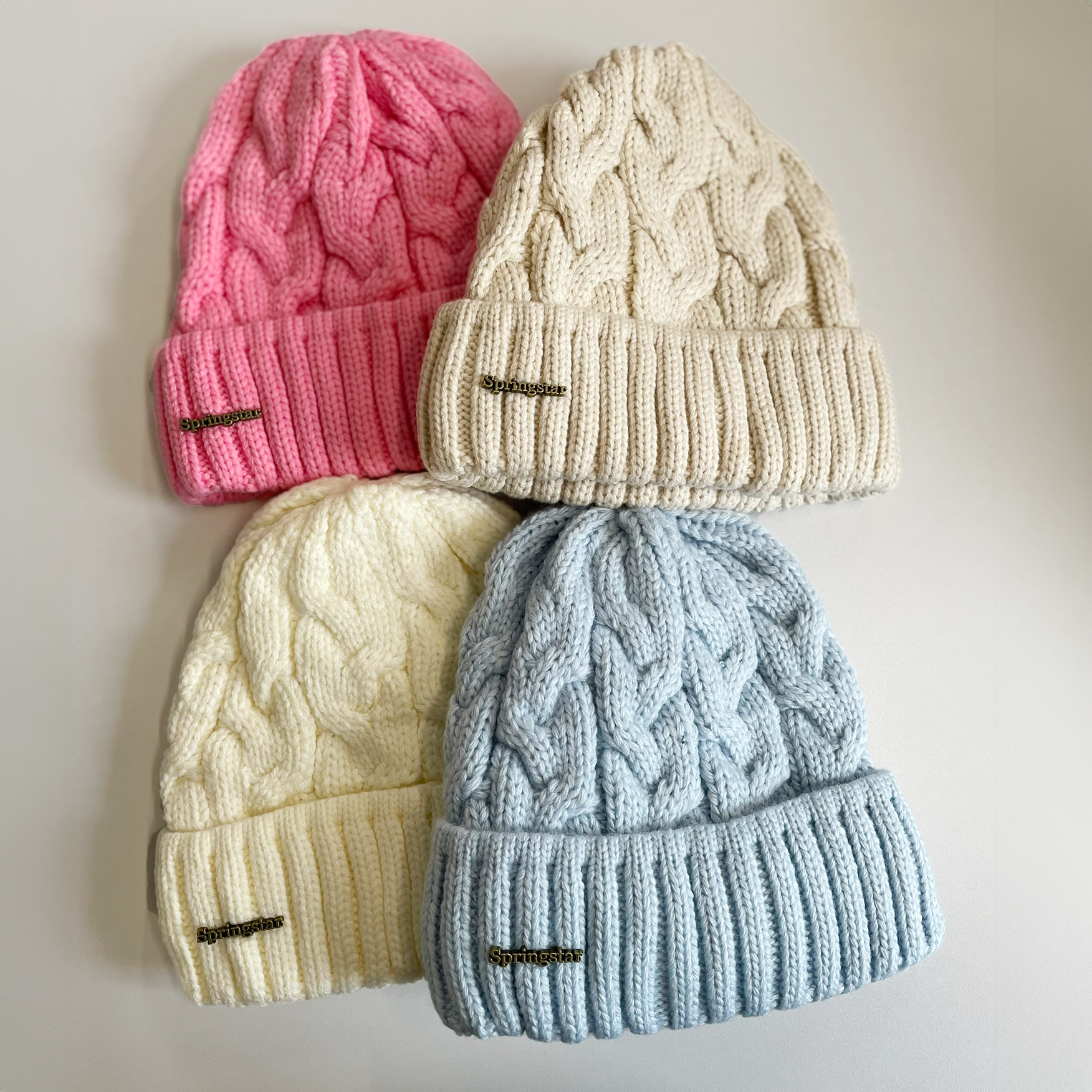 wintermütze zopfmuster damen gefüttert pink beige weiß hellblau