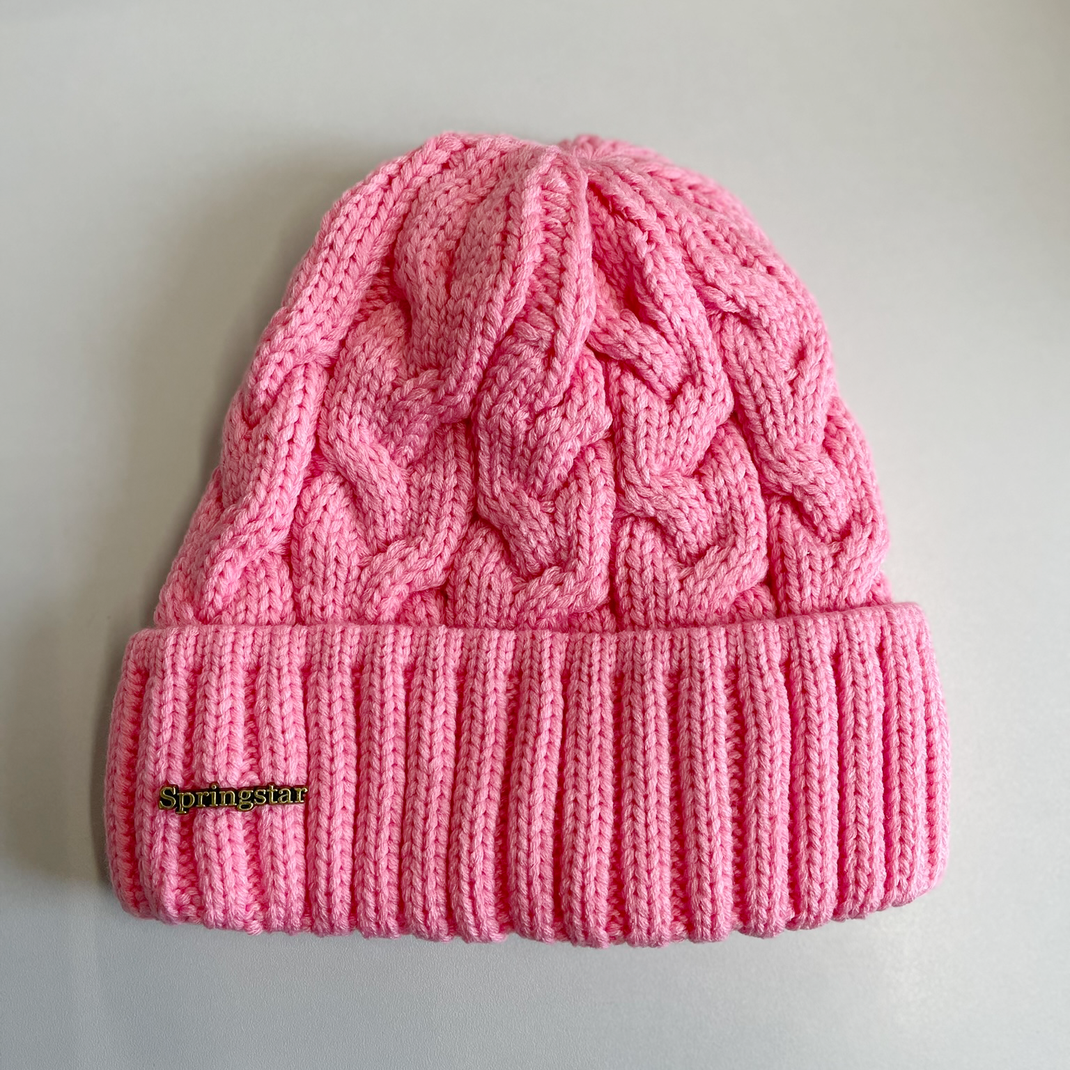 wintermütze zopfmuster damen gefüttert pink