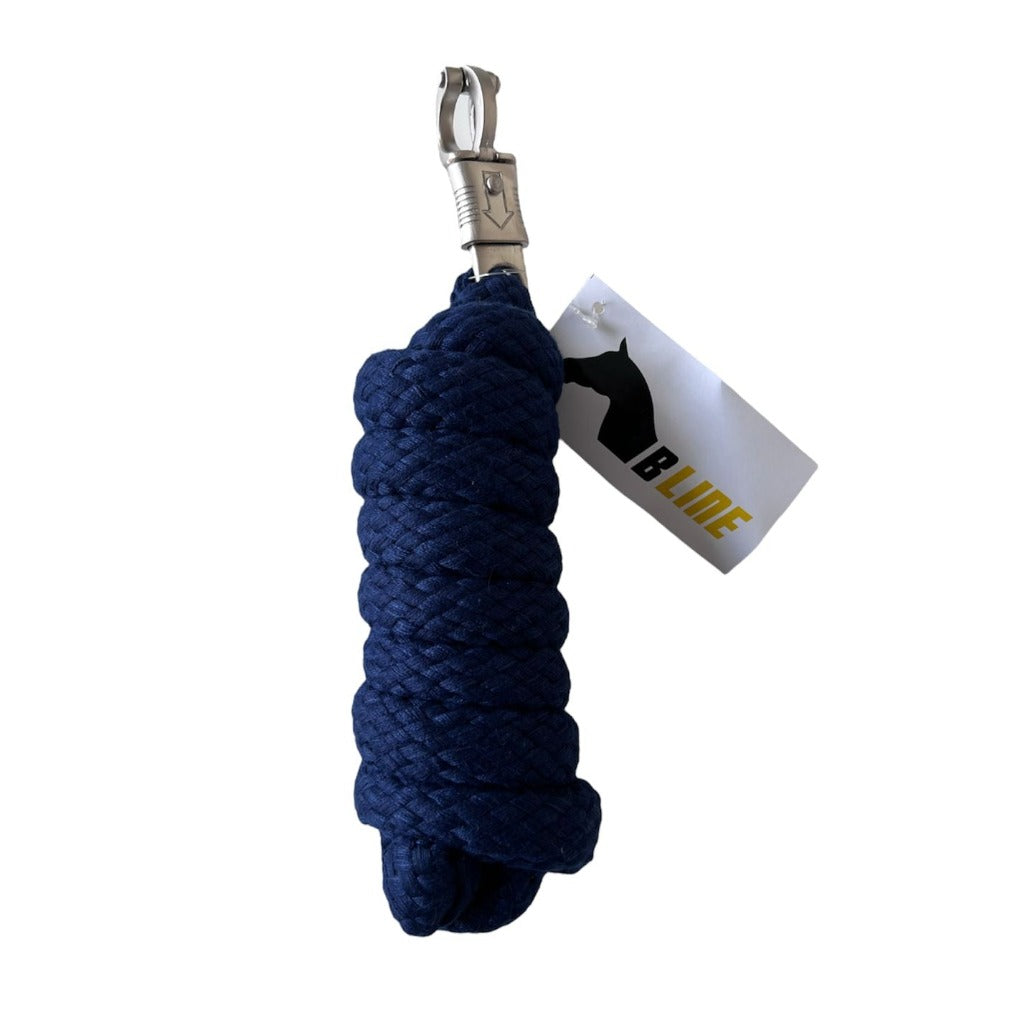 Dicker-Anbindestrick-mit-Panikhaken-dunkelblau-fuuf-bline blau dunkelblau  pferd reiter halfter