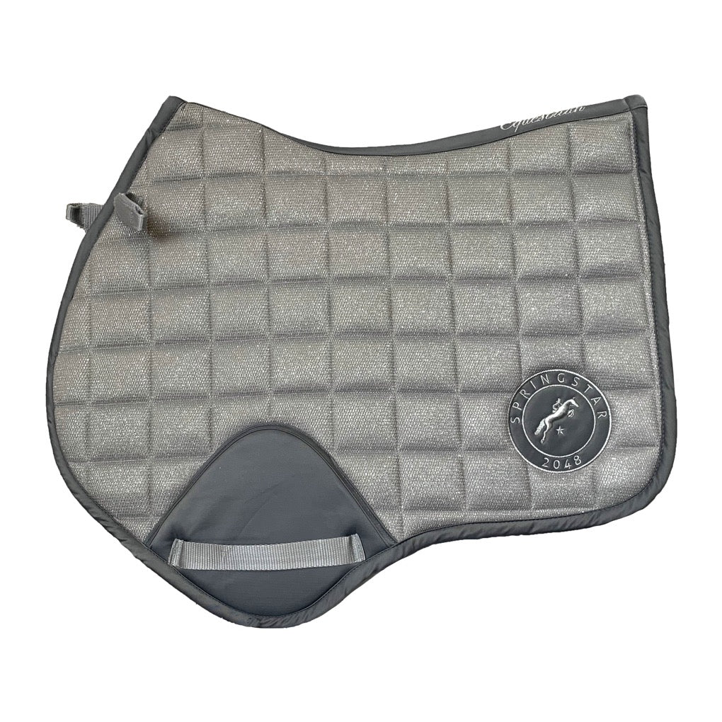 glitzer schabracke springen pferd cotton schbracke square grau silberglitzer vs vielseitigkeit springschabracke spooks springstar spring outfit pferd
