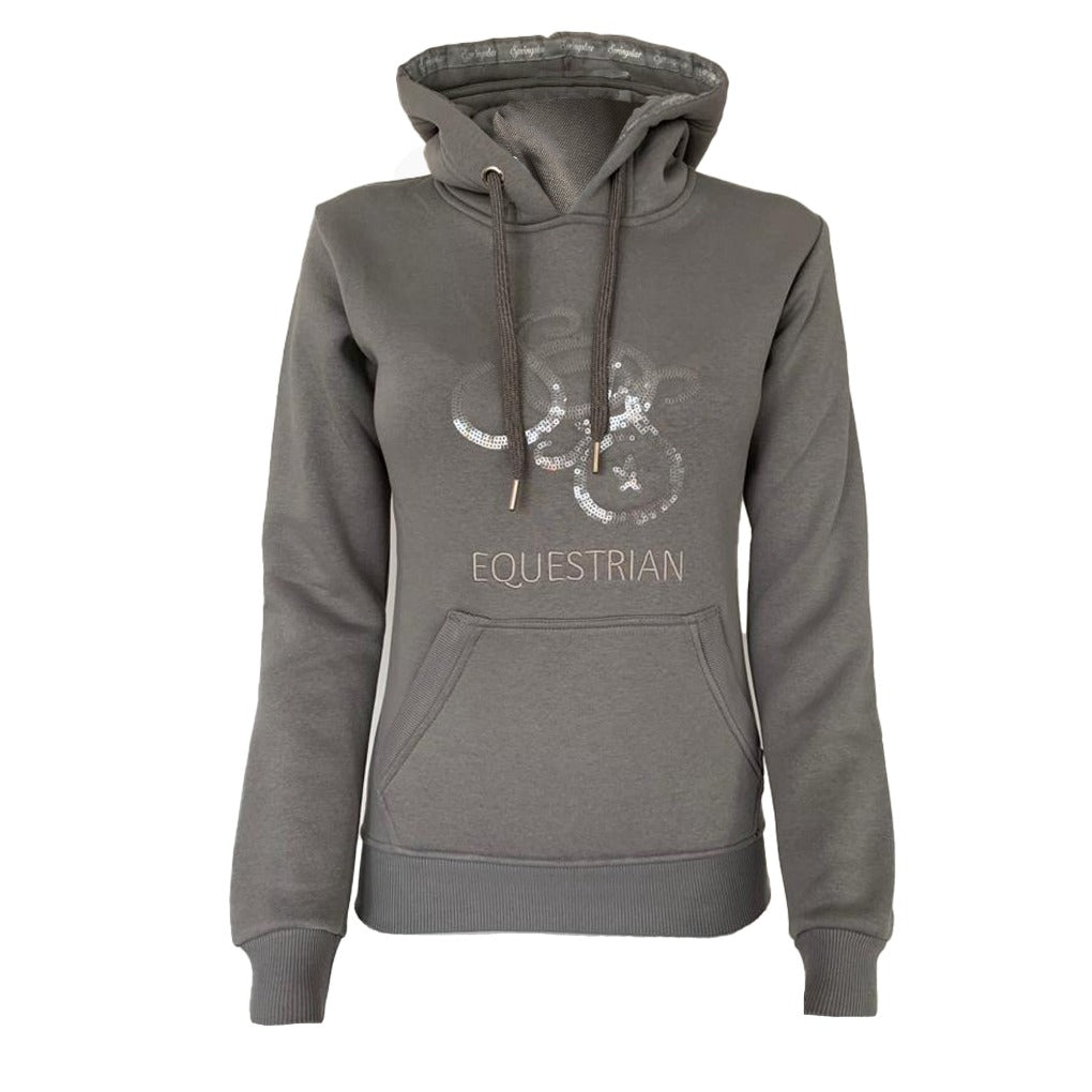 Hoodie Reiten-Elly-mit-Kangurutasche-grau-ultimategrey-springstar-reithoodie spooks