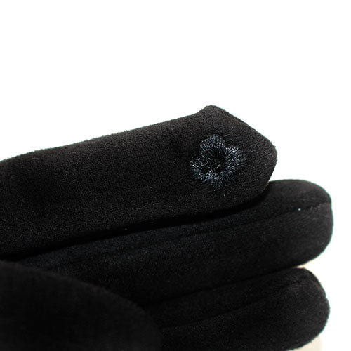 wildleder handschuh amy schwarz touchscreen finger