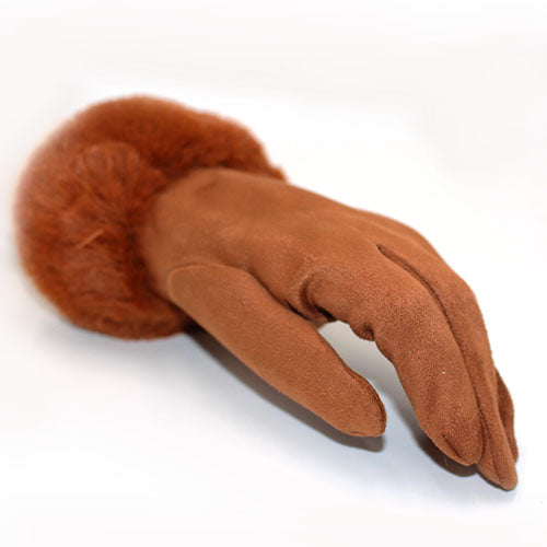 wildleder handschuhe amy rost rot kunstfell -war-winter-2020-schutz-költe