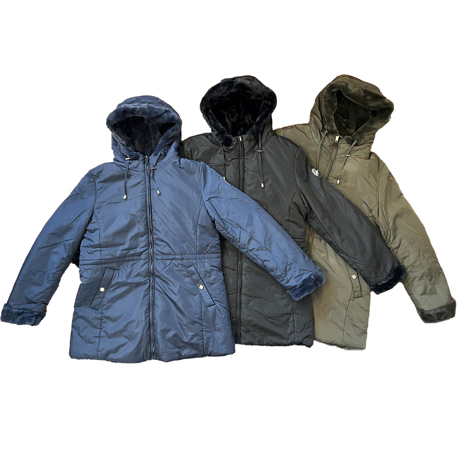 Plus Size Parka spooks  wendbar "Sisa" (Größe 40-48) blau schwarz grün