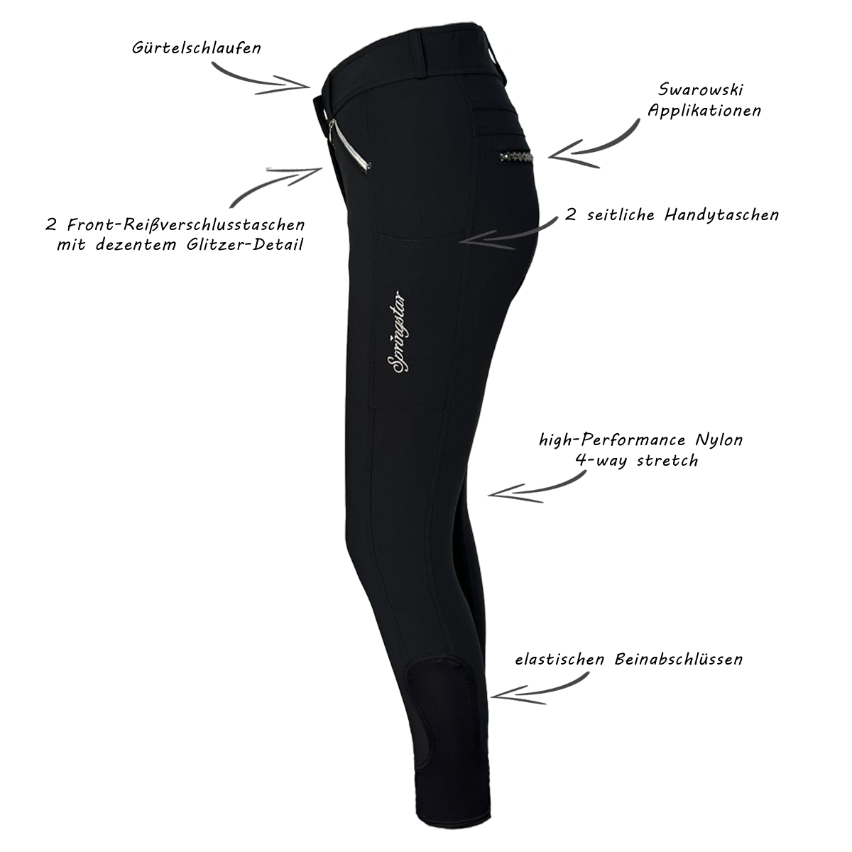 Reithose-Tiffy-mit-Kristallen-black-schwarz-vollbesatz-springstar-seite-handytasche-deatils