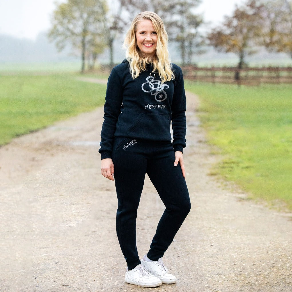 Springstar-jogger-aya-nightblue-homeanzug-hoodie-elly-nightblue-turnier-jogginganzug jogginghjose navy sporty bündchen reißverschluss gefüttert