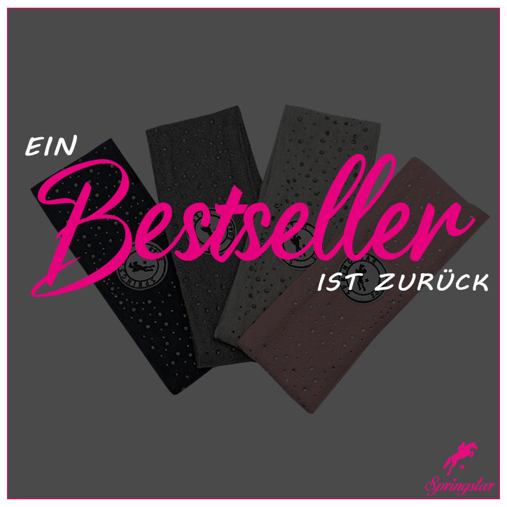 springstar stirnband glitzer spooks emma mädchen reiten damen glitzersteine rosa grau blau