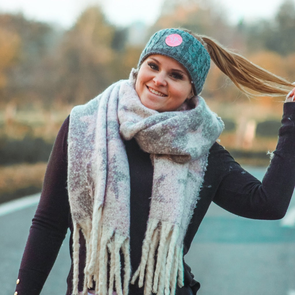 grobstrick stirnband vicky anthra schal sterne rebecca