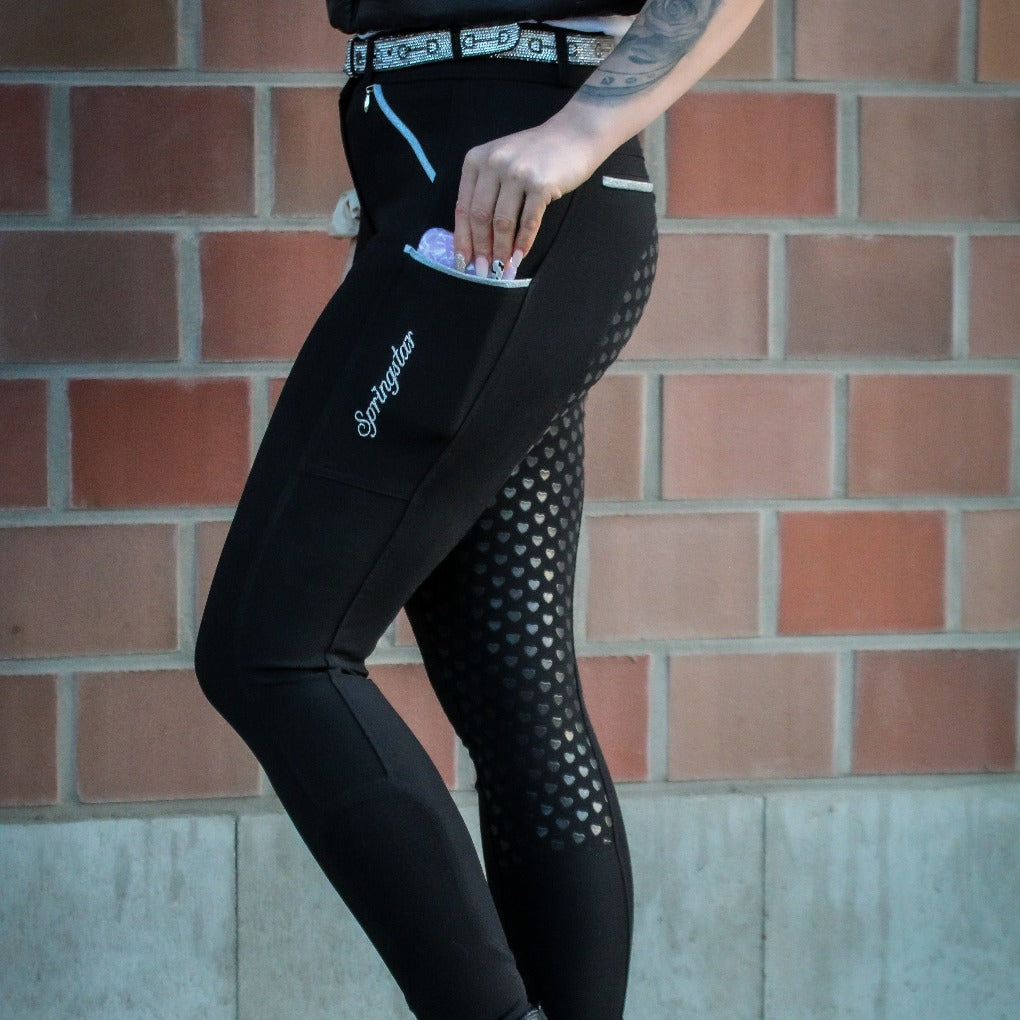Sommer-Reithose-Herzstueck-mit-Handytasche-DarkGreen-black-navy-white-silver-lightgold-springstar-luftige-reithose-reithosefuerdensommer
