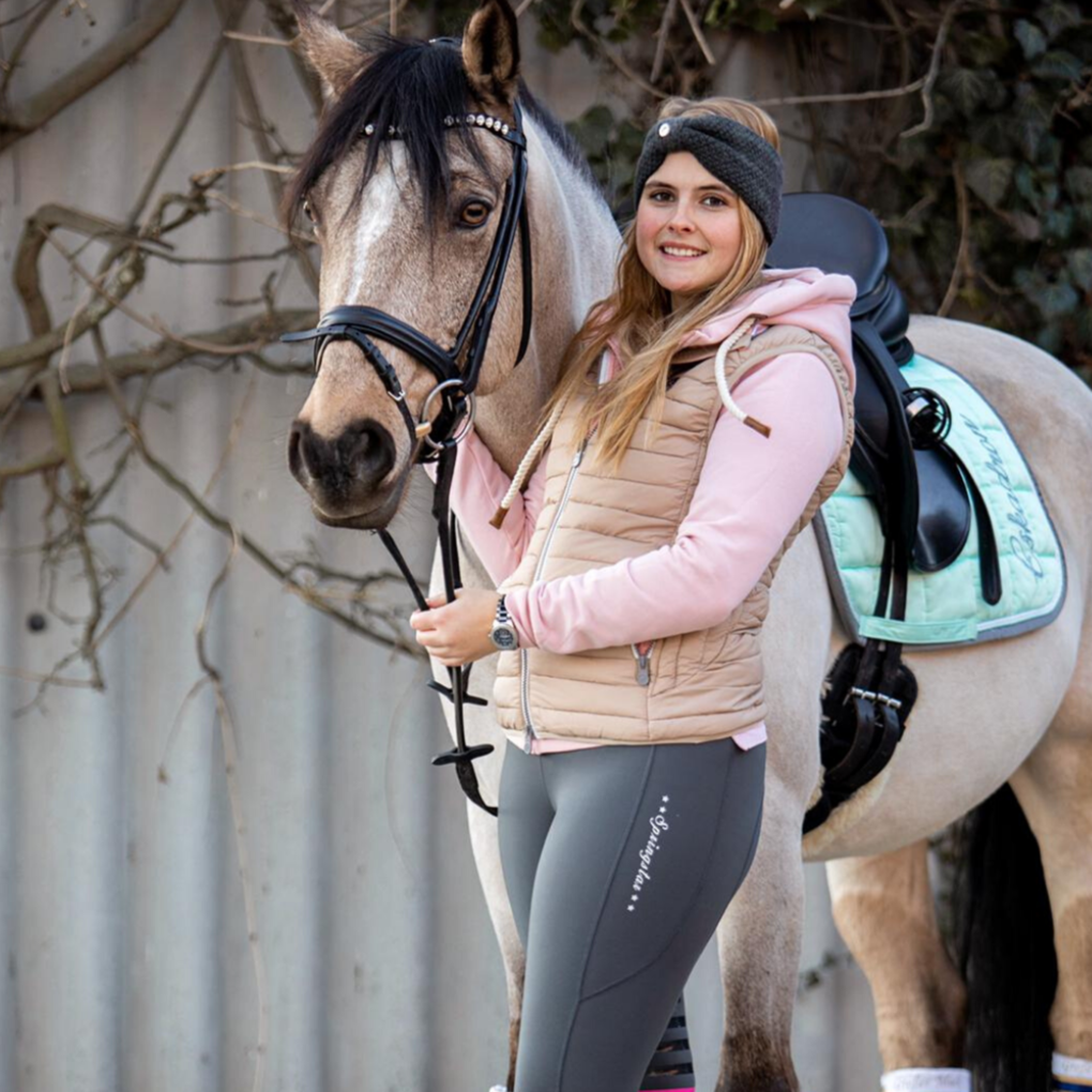 stirnband winter isabella aus strick anthra