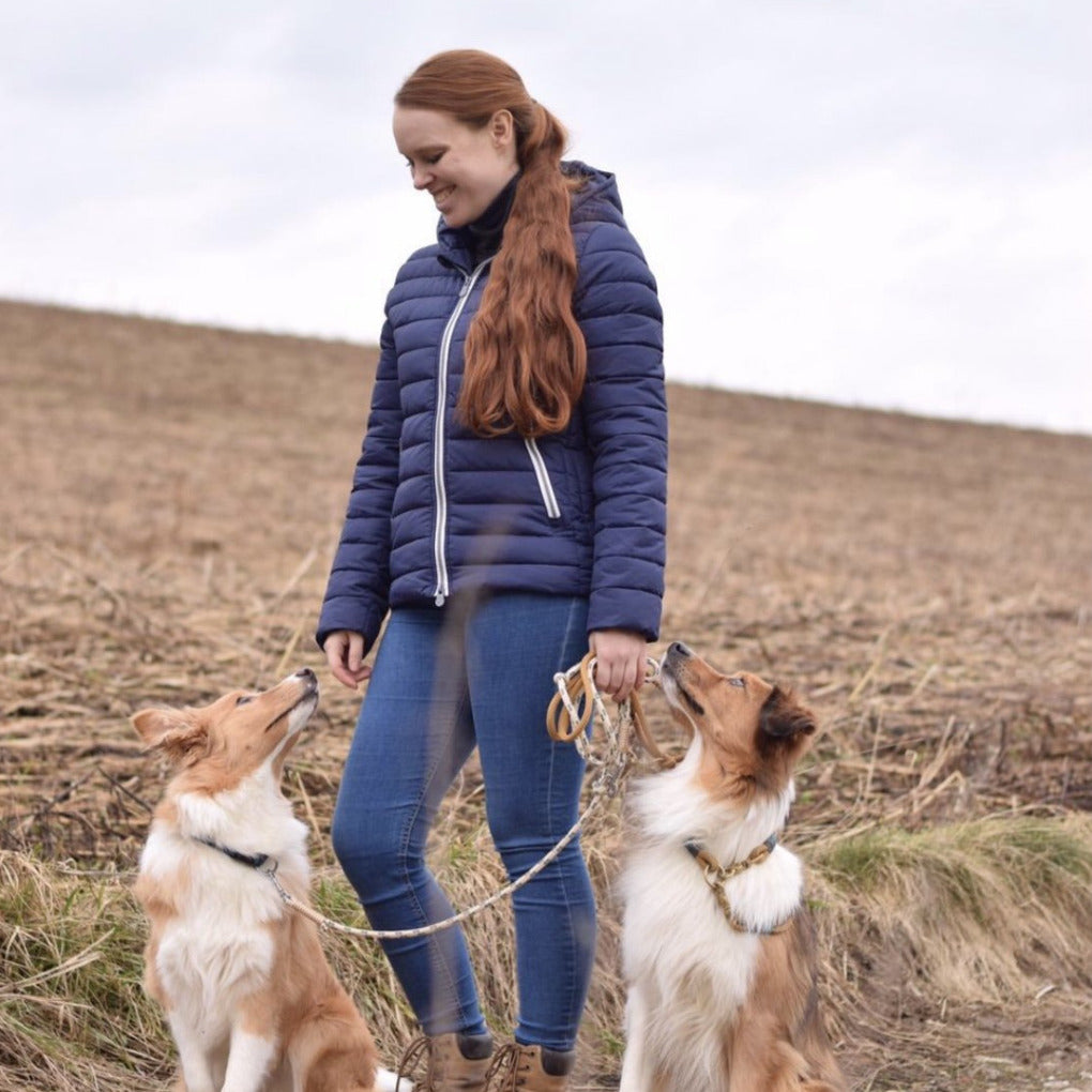 Übergangsjacke Reiten "Lina" steppjacke reiten lina blau springstar logo deatil damen jacke reitjacke spooks